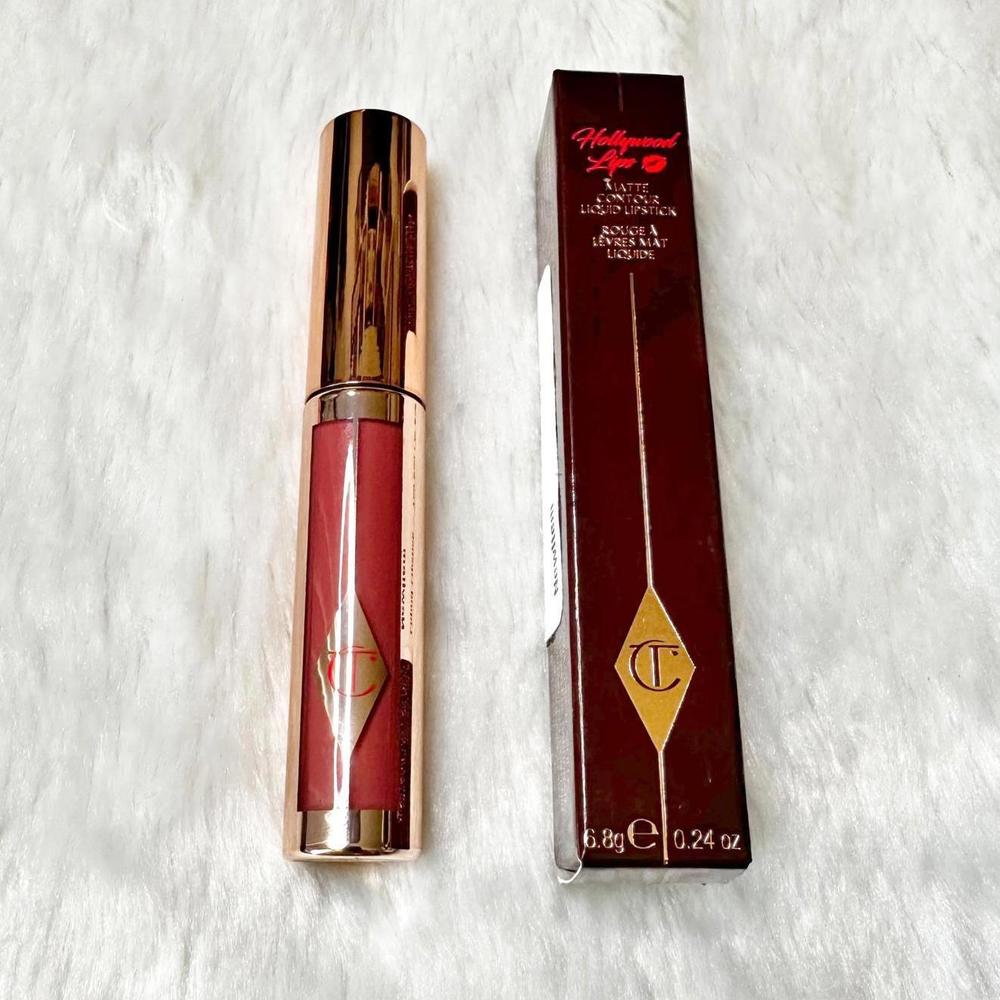 NIB Charlotte Tilbury Hollywood Lip Liquid Matte Lipstick Too Bad I’m Bad Full